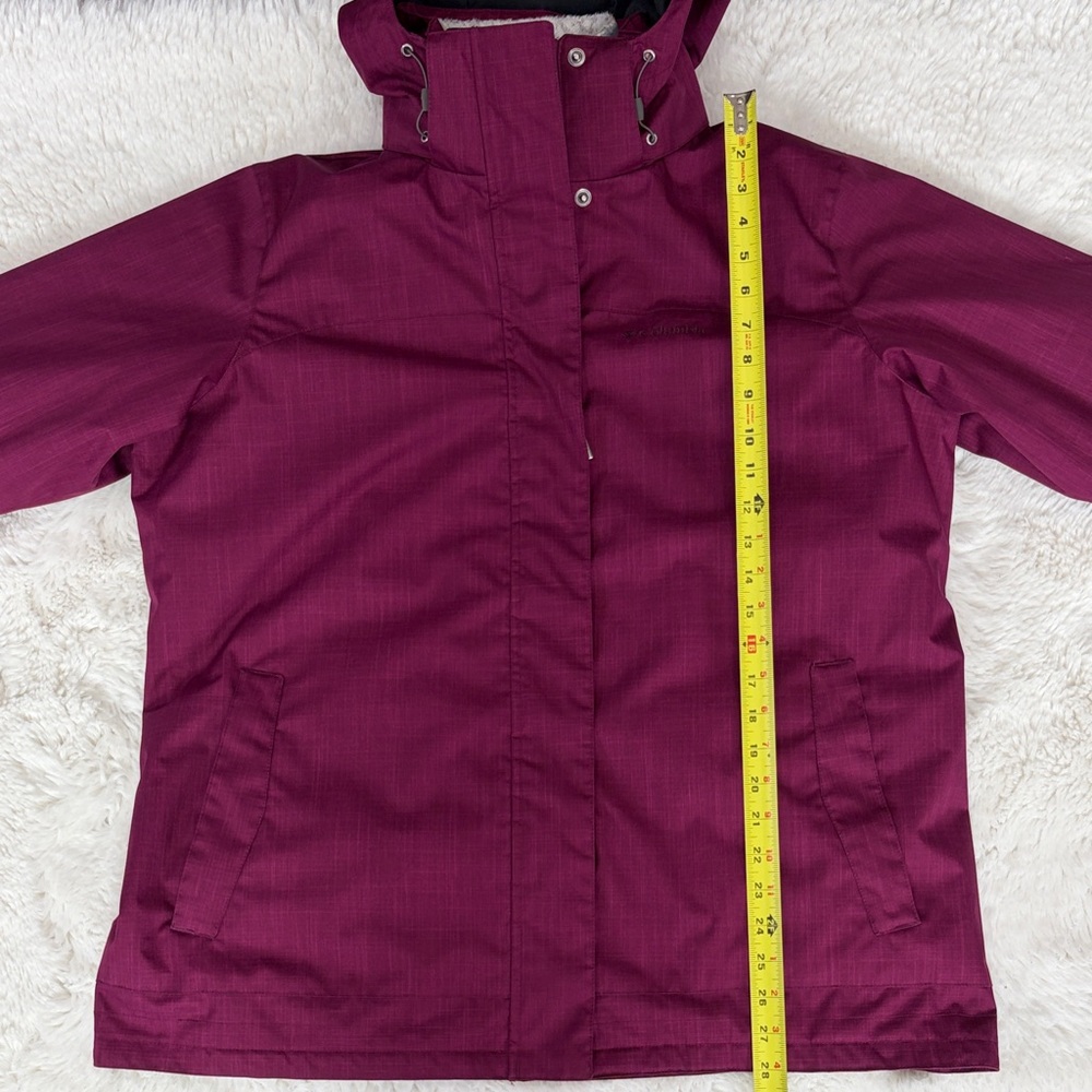 Columbia Maroon Hooded Jacket - Picture 12 of 17